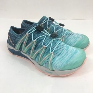 Merrell Bare Acces Flex Knit Sneakers Aqua Size 7